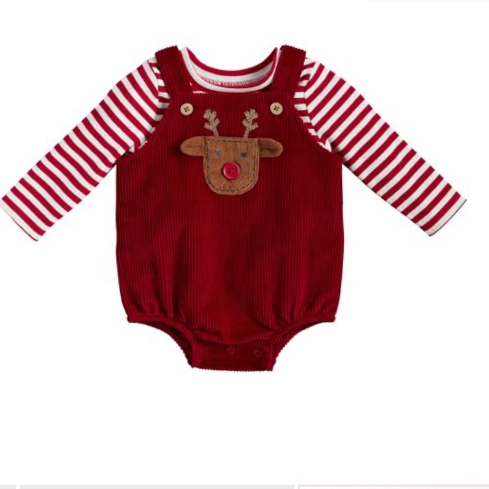 Red Reindeer Kids Matching Set